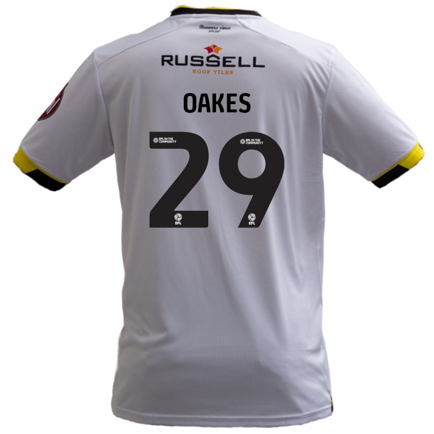 Kinder Toby Oakes #29 Weiß Auswärtstrikot Trikot 2024/25 T-Shirt Österreich