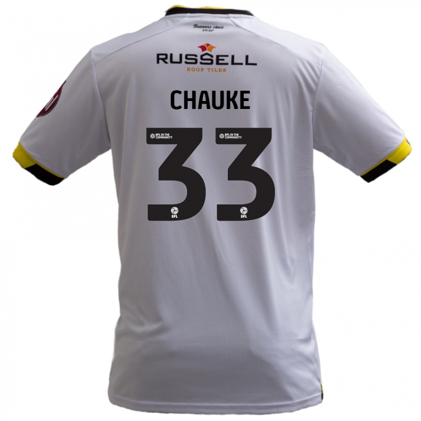 Kinder Kgaogelo Chauke #33 Weiß Auswärtstrikot Trikot 2024/25 T-Shirt Österreich