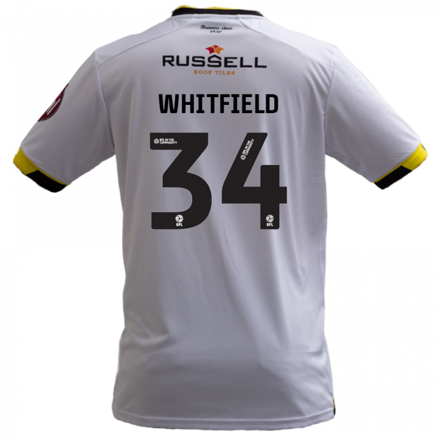 Kinder Ben Whitfield #34 Weiß Auswärtstrikot Trikot 2024/25 T-Shirt Österreich