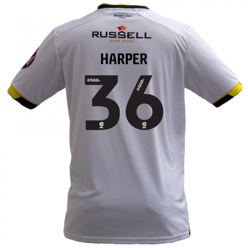 Kinder Rekeem Harper #36 Weiß Auswärtstrikot Trikot 2024/25 T-Shirt Österreich