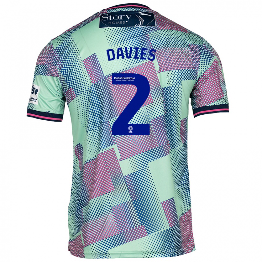 Kinder Archie Davies #2 Grün Auswärtstrikot Trikot 2024/25 T-Shirt Österreich