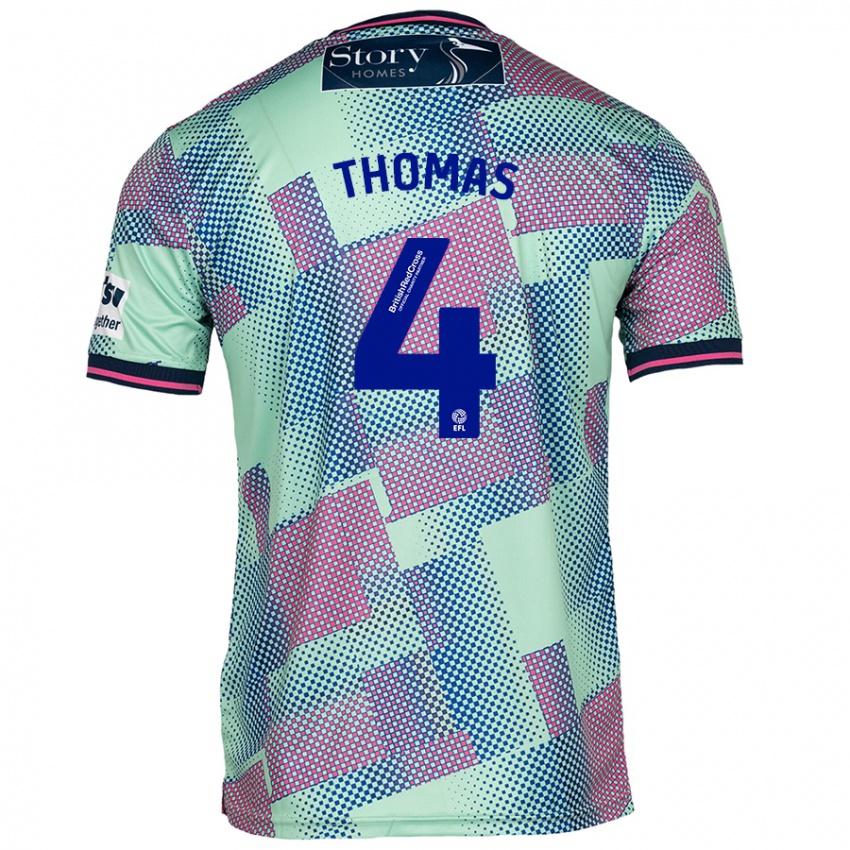 Kinder Terell Thomas #4 Grün Auswärtstrikot Trikot 2024/25 T-Shirt Österreich