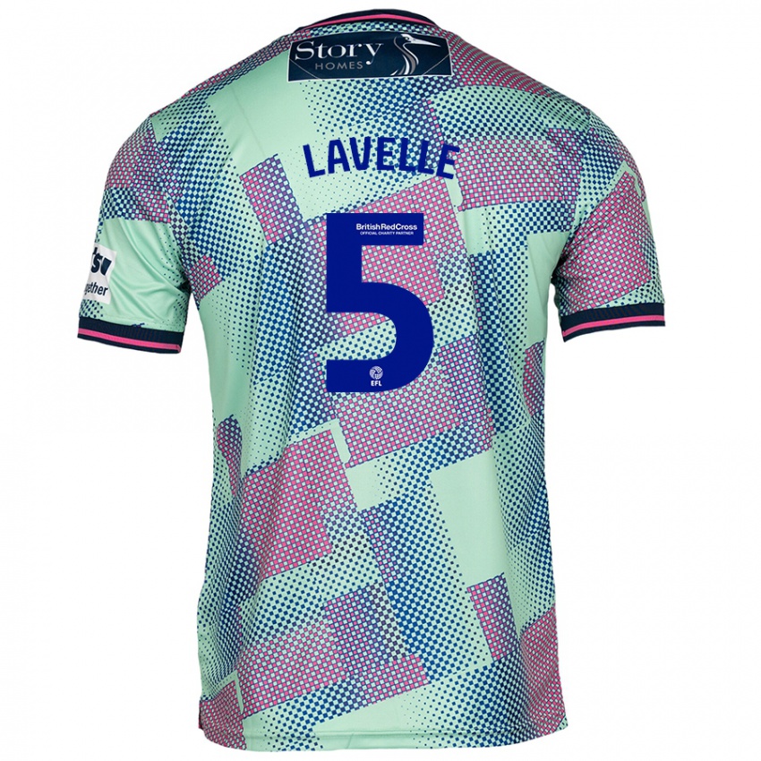 Kinder Sam Lavelle #5 Grün Auswärtstrikot Trikot 2024/25 T-Shirt Österreich