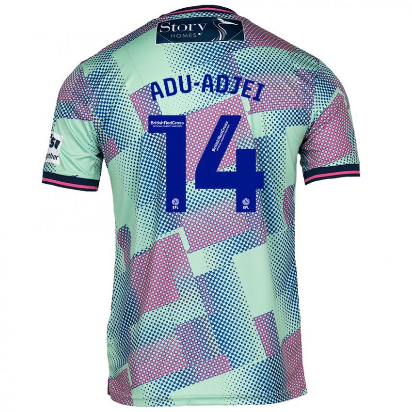 Kinder Daniel Adu-Adjei #14 Grün Auswärtstrikot Trikot 2024/25 T-Shirt Österreich