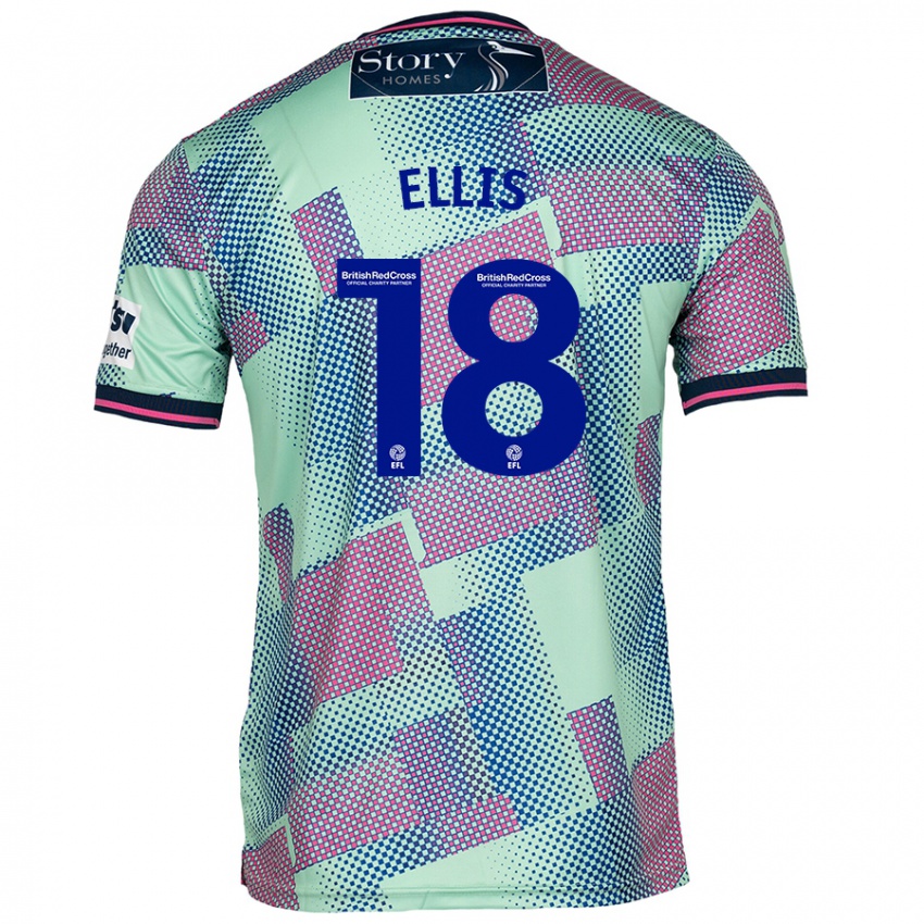 Kinder Jack Ellis #18 Grün Auswärtstrikot Trikot 2024/25 T-Shirt Österreich