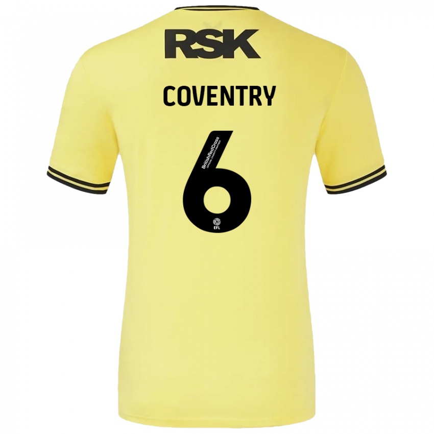 Kinder Conor Coventry #6 Gelb Schwarz Auswärtstrikot Trikot 2024/25 T-Shirt Österreich