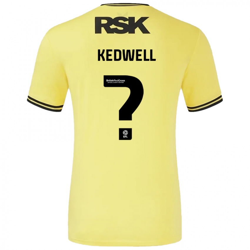 Kinder Harvey Kedwell #0 Gelb Schwarz Auswärtstrikot Trikot 2024/25 T-Shirt Österreich