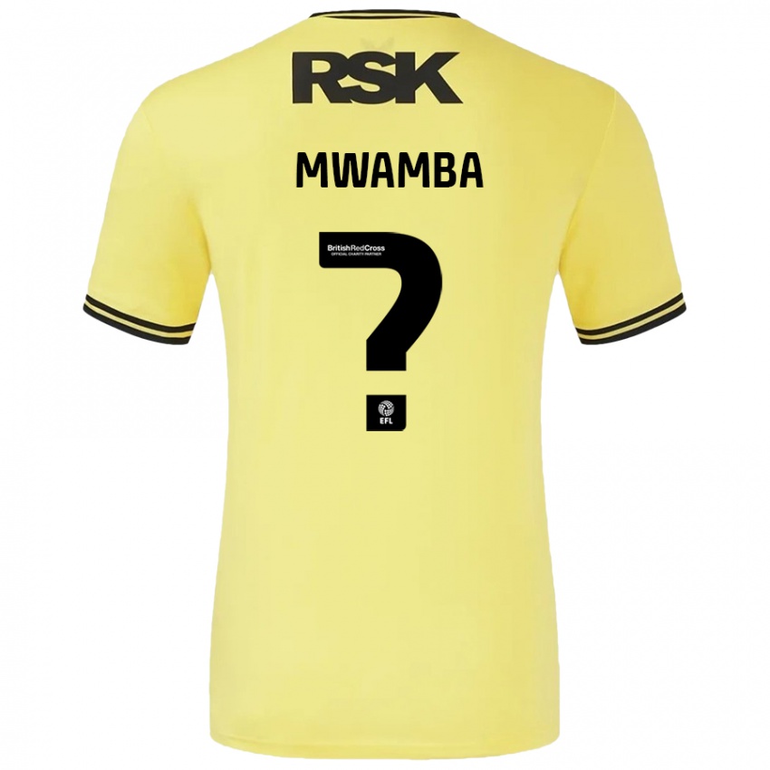 Kinder Alan Mwamba #0 Gelb Schwarz Auswärtstrikot Trikot 2024/25 T-Shirt Österreich