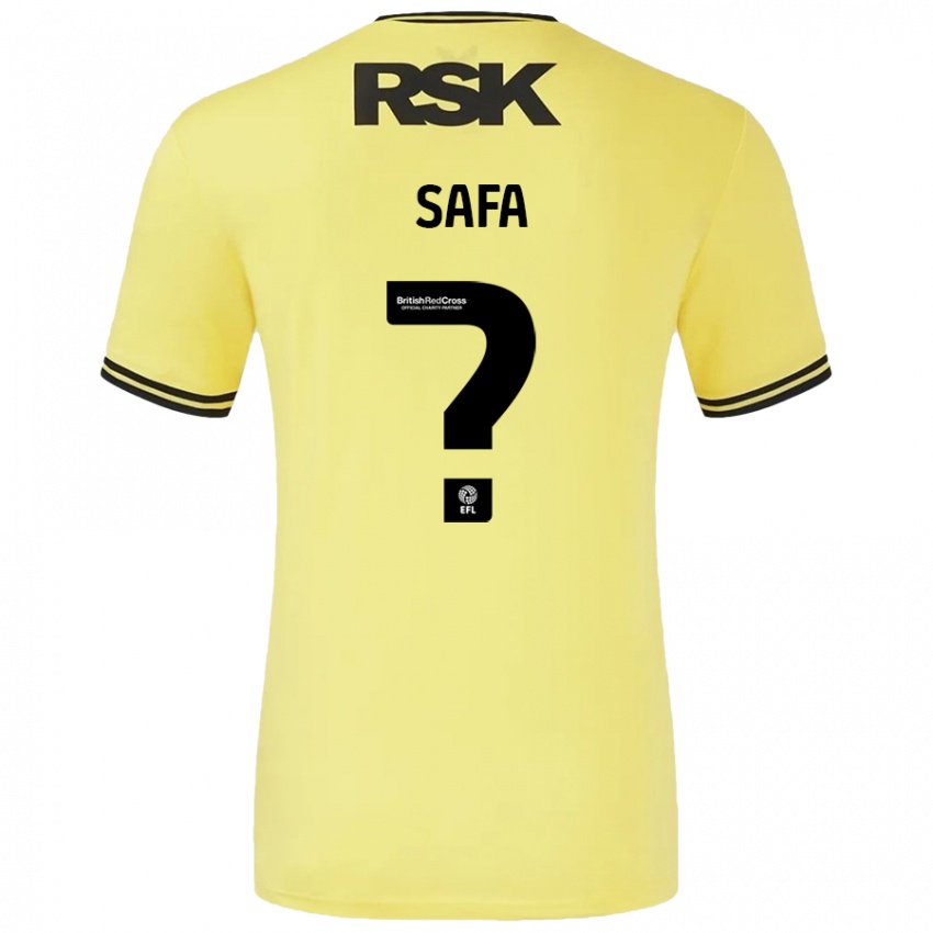 Kinder Jacob Safa #0 Gelb Schwarz Auswärtstrikot Trikot 2024/25 T-Shirt Österreich