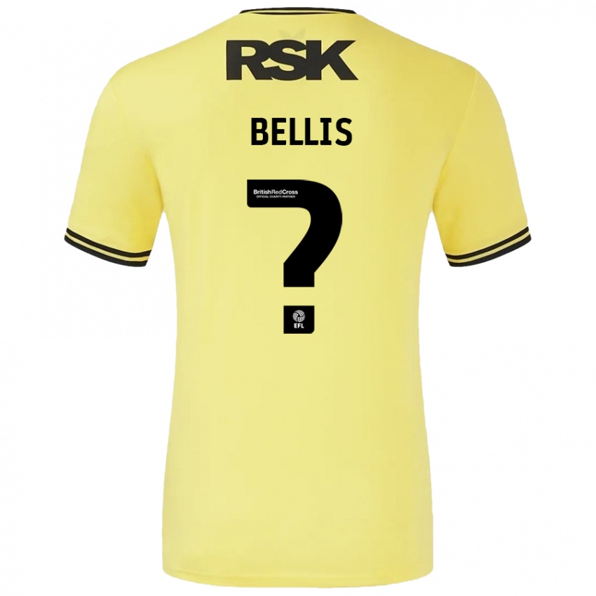 Kinder Reece Bellis #0 Gelb Schwarz Auswärtstrikot Trikot 2024/25 T-Shirt Österreich