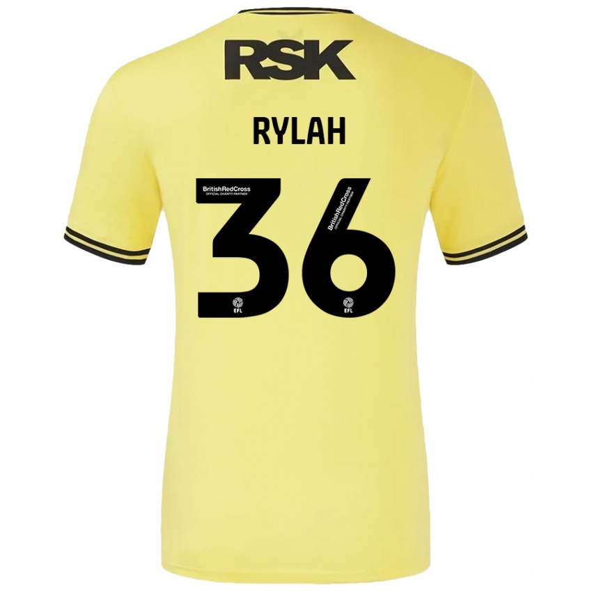 Kinder Henry Rylah #36 Gelb Schwarz Auswärtstrikot Trikot 2024/25 T-Shirt Österreich