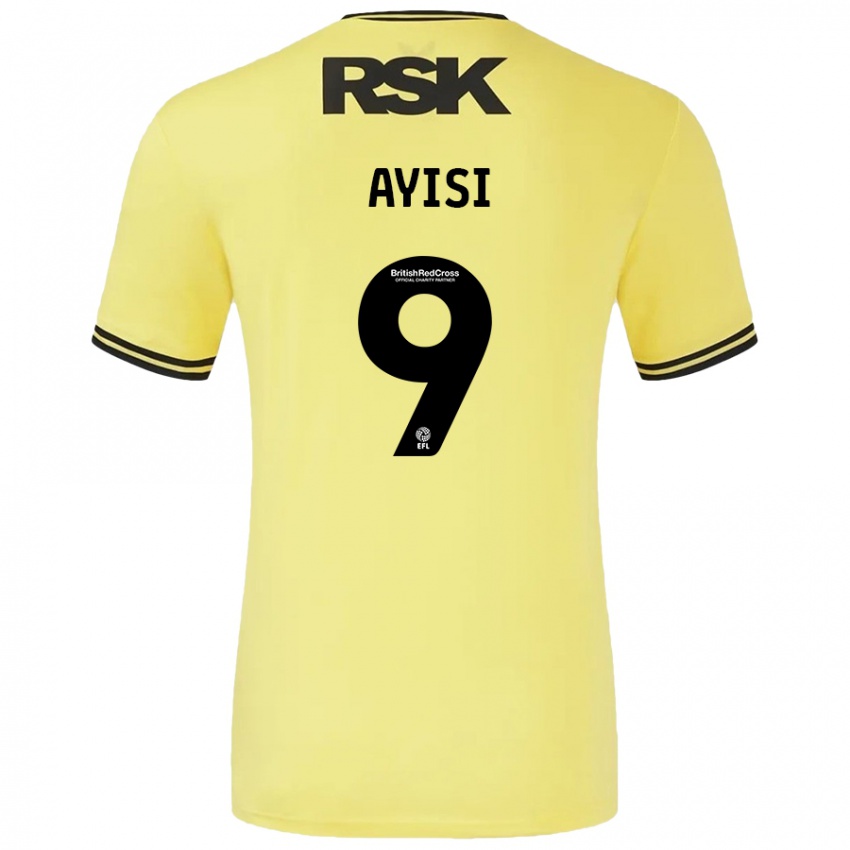 Kinder Freda Ayisi #9 Gelb Schwarz Auswärtstrikot Trikot 2024/25 T-Shirt Österreich