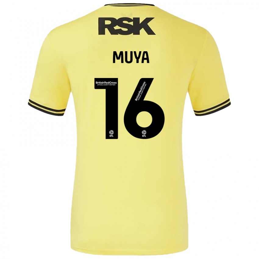 Kinder Karin Muya #16 Gelb Schwarz Auswärtstrikot Trikot 2024/25 T-Shirt Österreich