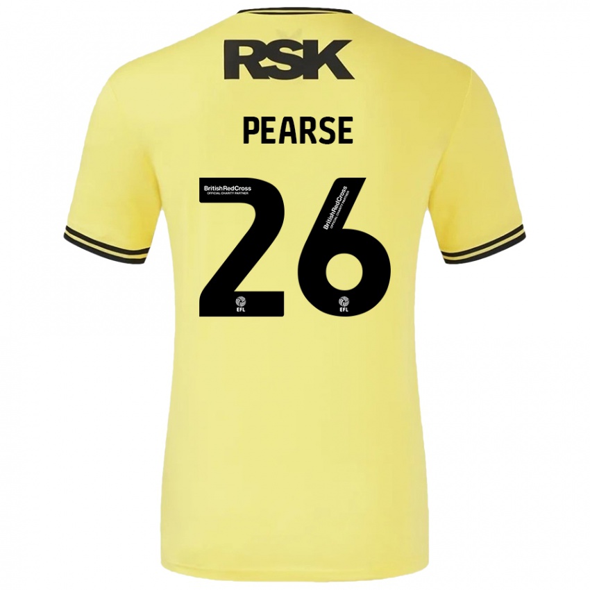 Kinder Gracie Pearse #26 Gelb Schwarz Auswärtstrikot Trikot 2024/25 T-Shirt Österreich