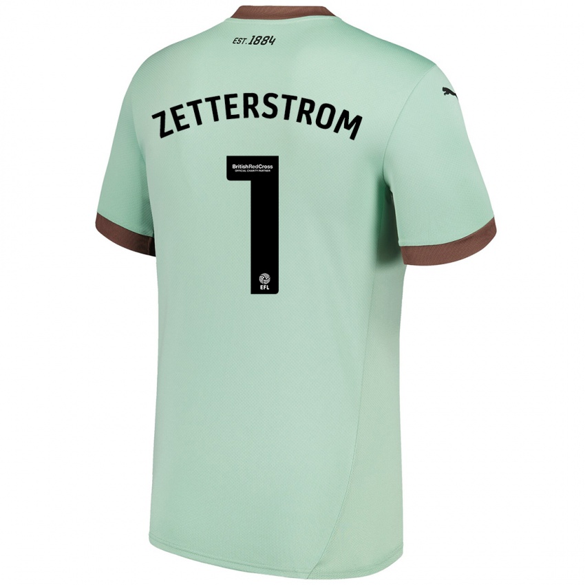 Kinder Jacob Widell Zetterström #1 Blassgrün Auswärtstrikot Trikot 2024/25 T-Shirt Österreich