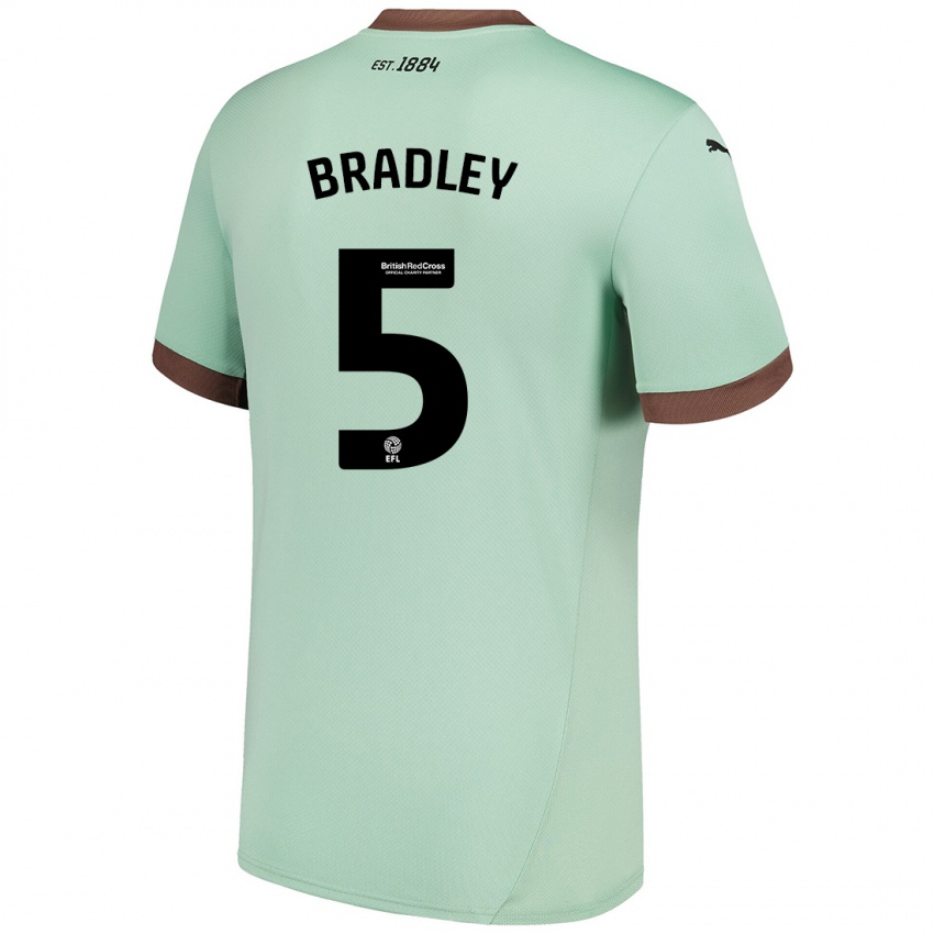 Kinder Sonny Bradley #5 Blassgrün Auswärtstrikot Trikot 2024/25 T-Shirt Österreich