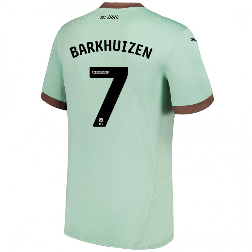 Kinder Tom Barkhuizen #7 Blassgrün Auswärtstrikot Trikot 2024/25 T-Shirt Österreich