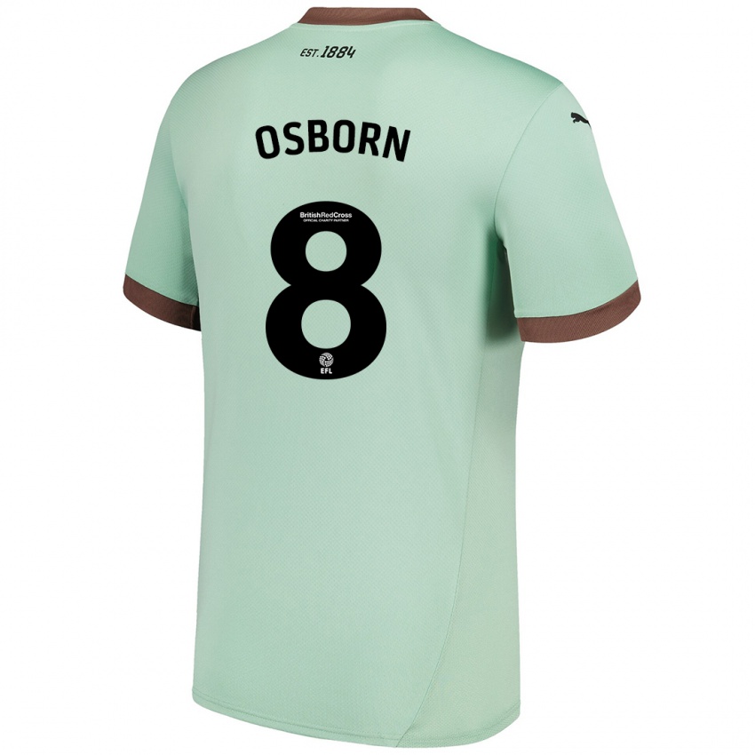 Kinder Ben Osborn #8 Blassgrün Auswärtstrikot Trikot 2024/25 T-Shirt Österreich