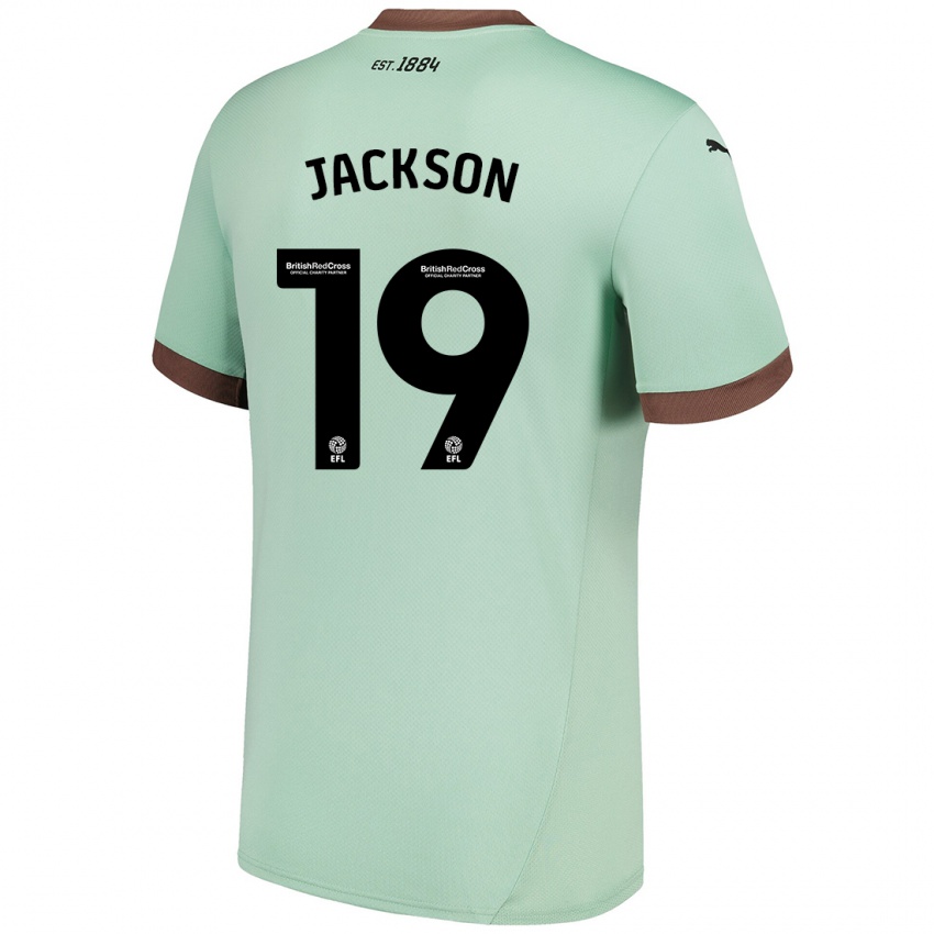 Kinder Kayden Jackson #19 Blassgrün Auswärtstrikot Trikot 2024/25 T-Shirt Österreich