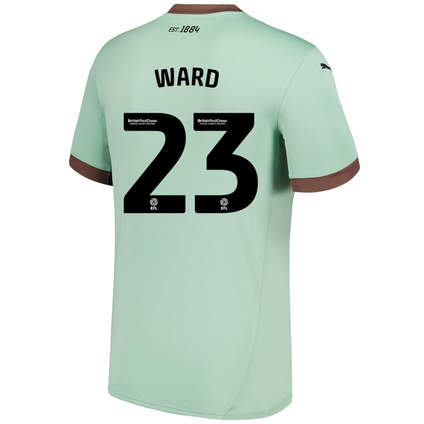 Kinder Joe Ward #23 Blassgrün Auswärtstrikot Trikot 2024/25 T-Shirt Österreich