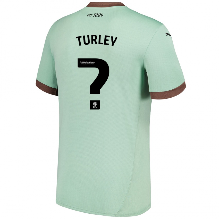 Kinder Freddie Turley #0 Blassgrün Auswärtstrikot Trikot 2024/25 T-Shirt Österreich