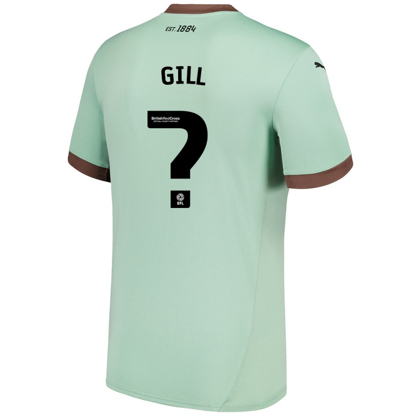 Kinder Tristan Gill #0 Blassgrün Auswärtstrikot Trikot 2024/25 T-Shirt Österreich