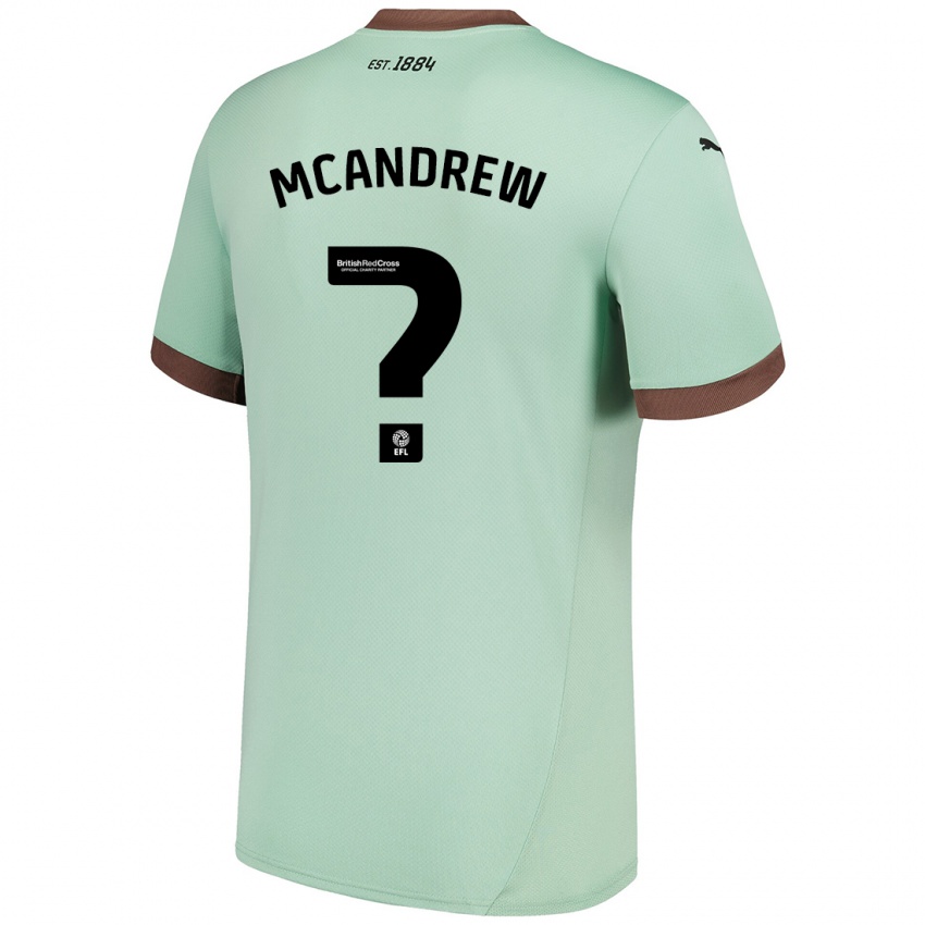 Kinder Niall Mcandrew #0 Blassgrün Auswärtstrikot Trikot 2024/25 T-Shirt Österreich