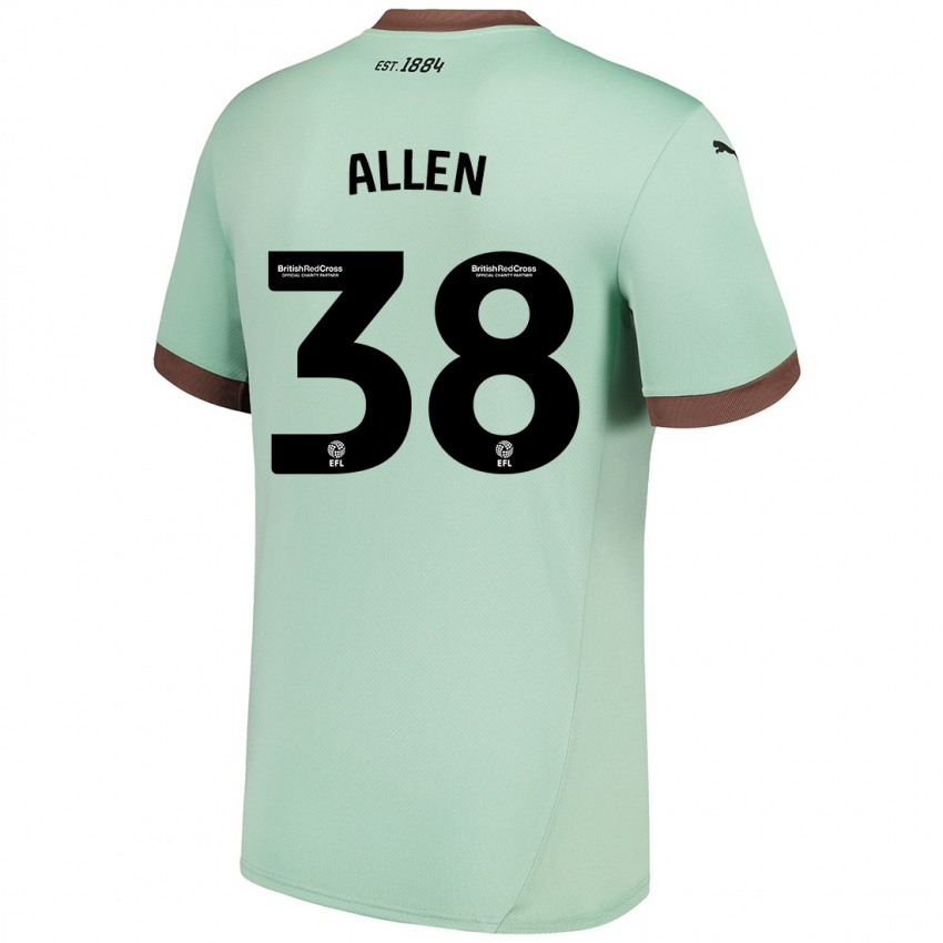 Kinder Cruz Allen #38 Blassgrün Auswärtstrikot Trikot 2024/25 T-Shirt Österreich