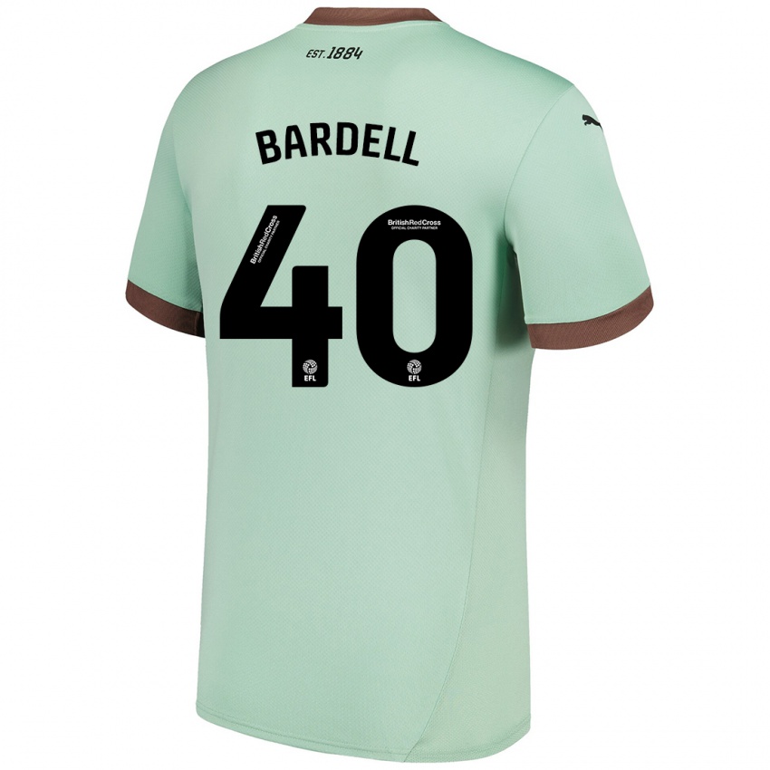 Kinder Max Bardell #40 Blassgrün Auswärtstrikot Trikot 2024/25 T-Shirt Österreich