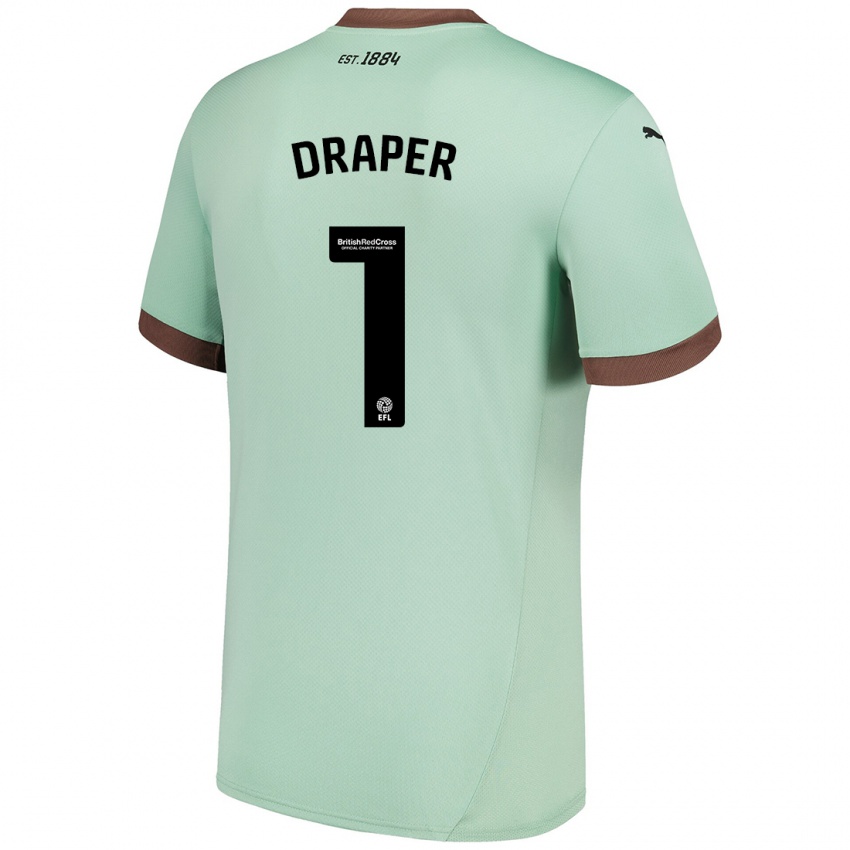 Kinder Anna Draper #1 Blassgrün Auswärtstrikot Trikot 2024/25 T-Shirt Österreich