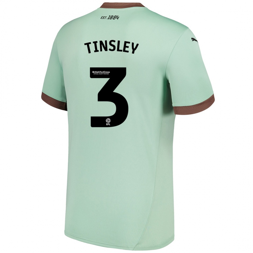 Kinder Megan Tinsley #3 Blassgrün Auswärtstrikot Trikot 2024/25 T-Shirt Österreich