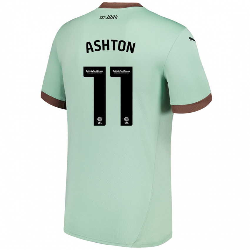 Kinder Eleanor Ashton #11 Blassgrün Auswärtstrikot Trikot 2024/25 T-Shirt Österreich