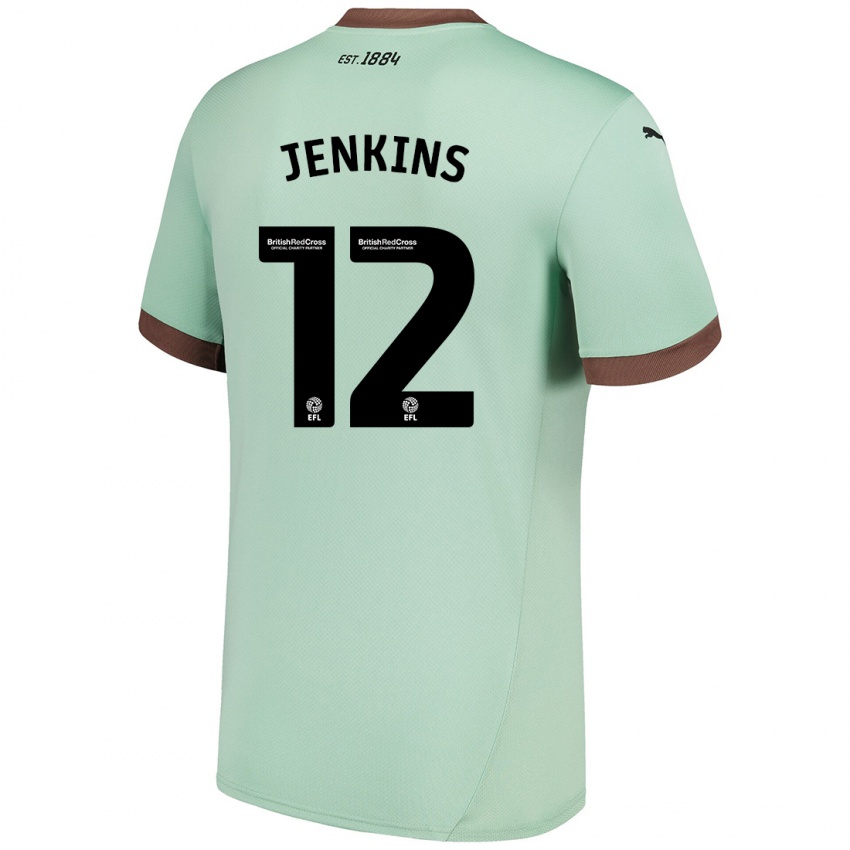 Kinder Camille Jenkins #12 Blassgrün Auswärtstrikot Trikot 2024/25 T-Shirt Österreich