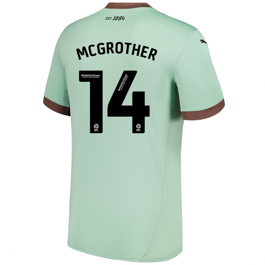 Kinder Becky Mcgrother #14 Blassgrün Auswärtstrikot Trikot 2024/25 T-Shirt Österreich