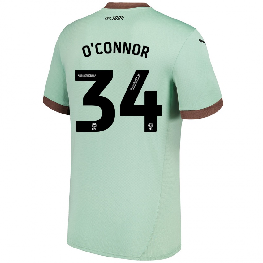 Kinder Dolcie O'connor #34 Blassgrün Auswärtstrikot Trikot 2024/25 T-Shirt Österreich