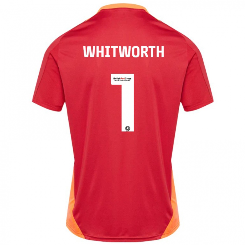 Kinder Joe Whitworth #1 Blau Cremeweiß Auswärtstrikot Trikot 2024/25 T-Shirt Österreich