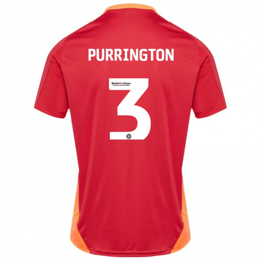 Kinder Ben Purrington #3 Blau Cremeweiß Auswärtstrikot Trikot 2024/25 T-Shirt Österreich