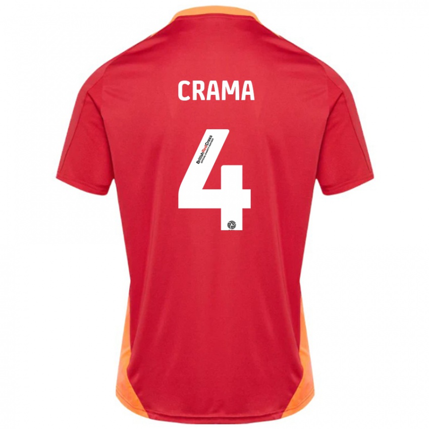 Kinder Tristan Crama #4 Blau Cremeweiß Auswärtstrikot Trikot 2024/25 T-Shirt Österreich