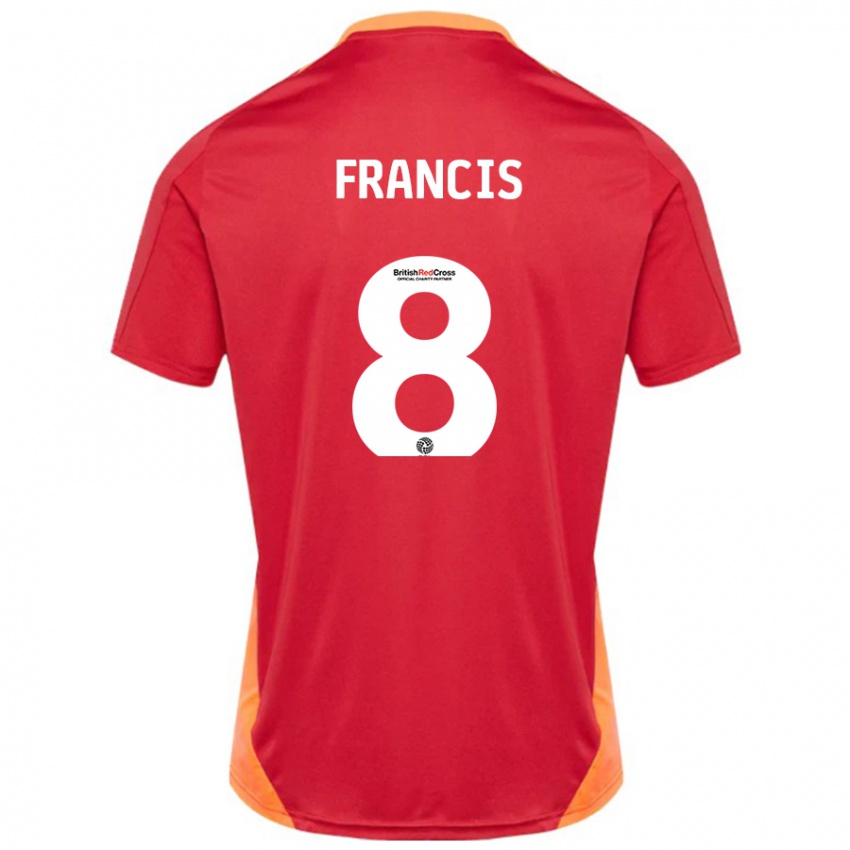 Kinder Ed Francis #8 Blau Cremeweiß Auswärtstrikot Trikot 2024/25 T-Shirt Österreich