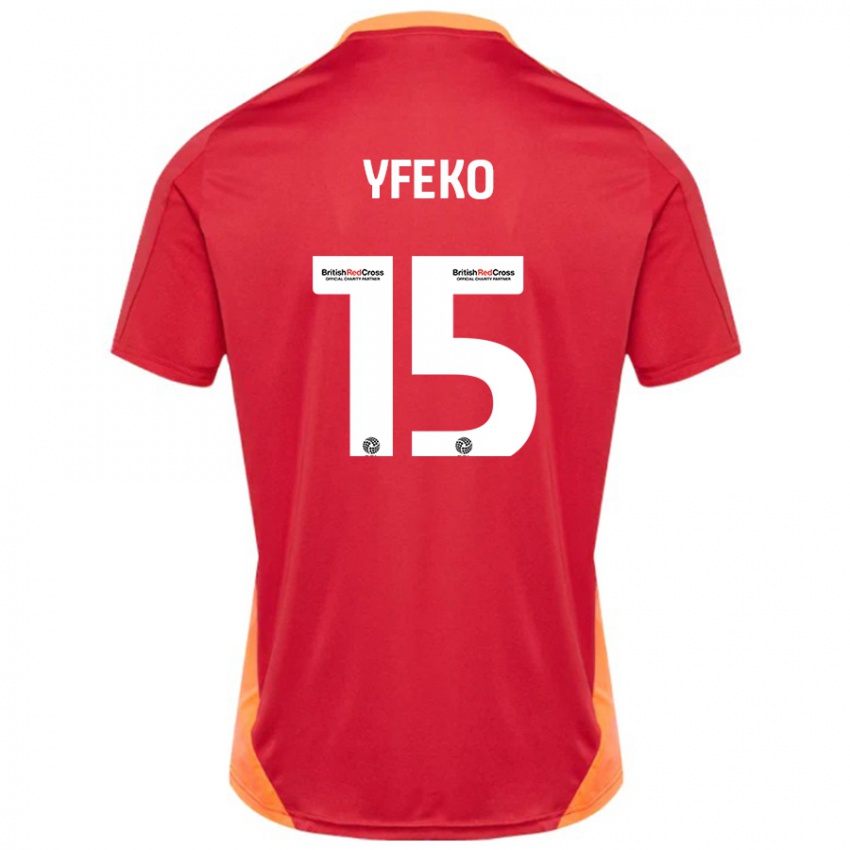 Kinder Johnly Yfeko #15 Blau Cremeweiß Auswärtstrikot Trikot 2024/25 T-Shirt Österreich