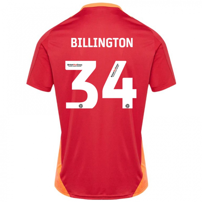 Kinder Gabe Billington #34 Blau Cremeweiß Auswärtstrikot Trikot 2024/25 T-Shirt Österreich