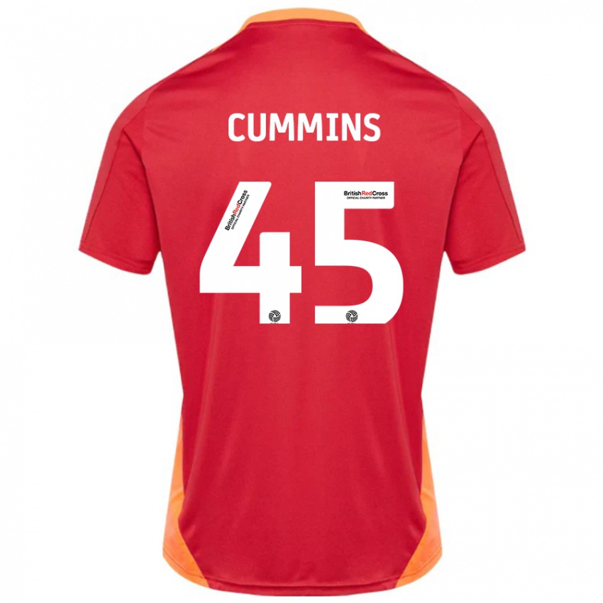 Kinder Charlie Cummins #45 Blau Cremeweiß Auswärtstrikot Trikot 2024/25 T-Shirt Österreich