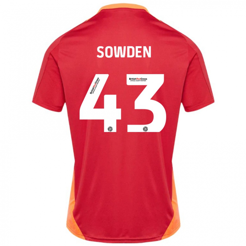 Kinder Andrew Sowden #43 Blau Cremeweiß Auswärtstrikot Trikot 2024/25 T-Shirt Österreich