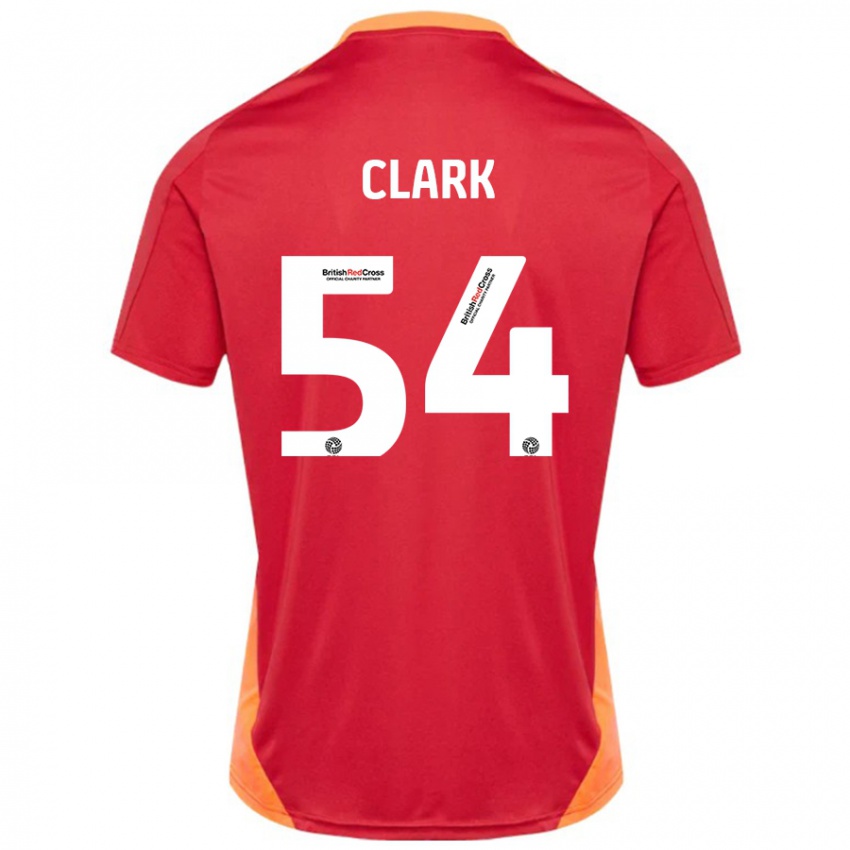 Kinder Max Clark #54 Blau Cremeweiß Auswärtstrikot Trikot 2024/25 T-Shirt Österreich