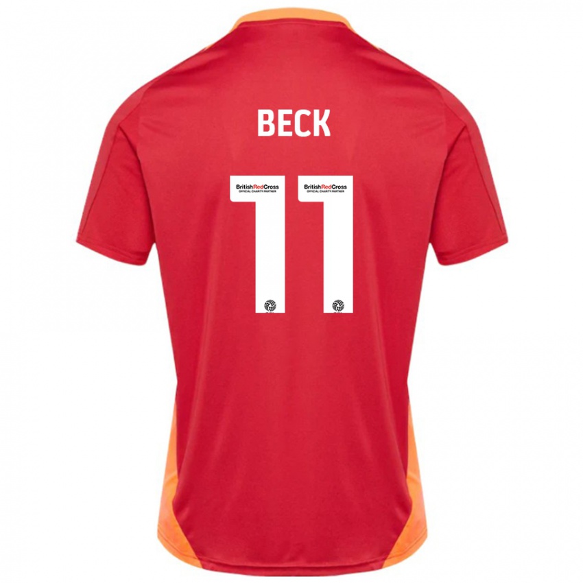 Kinder Steph Beck #11 Blau Cremeweiß Auswärtstrikot Trikot 2024/25 T-Shirt Österreich