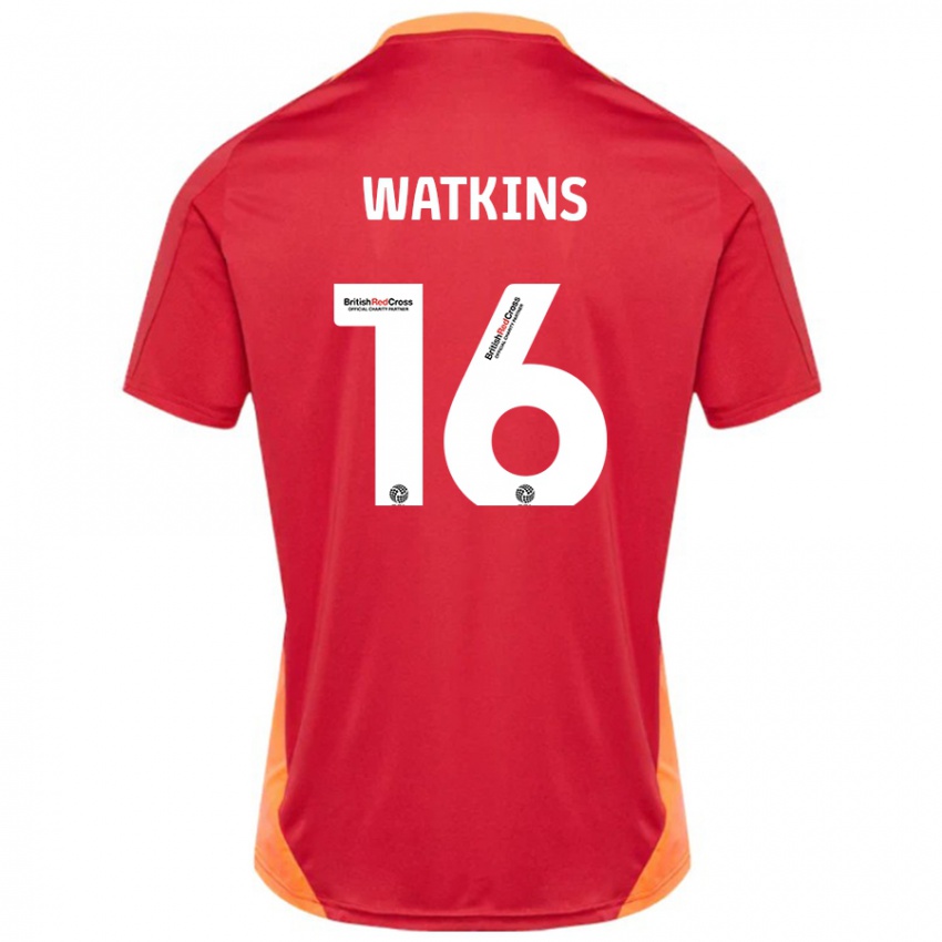 Kinder Zoe Watkins #16 Blau Cremeweiß Auswärtstrikot Trikot 2024/25 T-Shirt Österreich