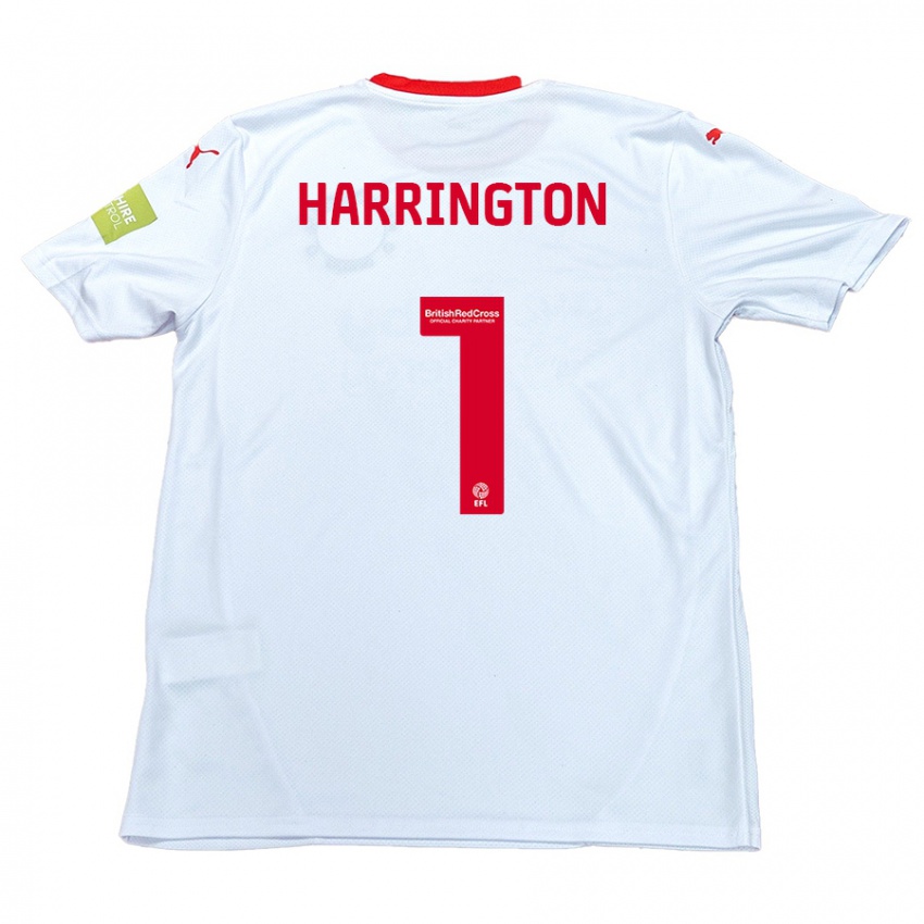 Kinder David Harrington #1 Weiß Auswärtstrikot Trikot 2024/25 T-Shirt Österreich