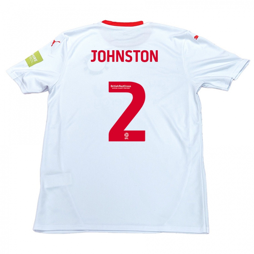 Kinder Carl Johnston #2 Weiß Auswärtstrikot Trikot 2024/25 T-Shirt Österreich