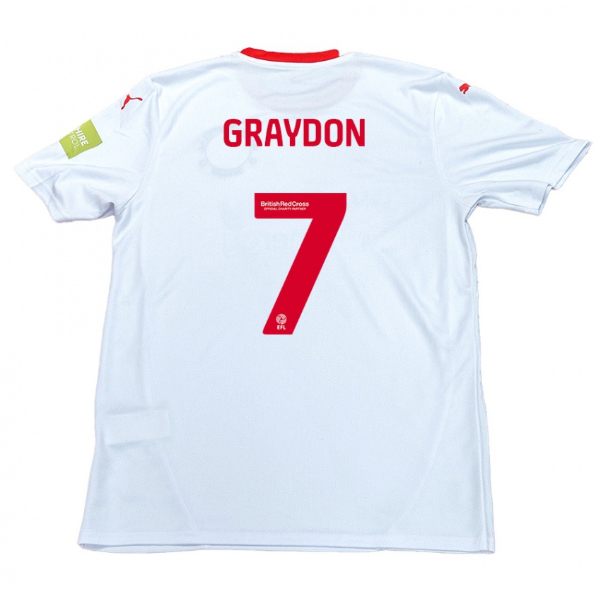 Kinder Ryan Graydon #7 Weiß Auswärtstrikot Trikot 2024/25 T-Shirt Österreich