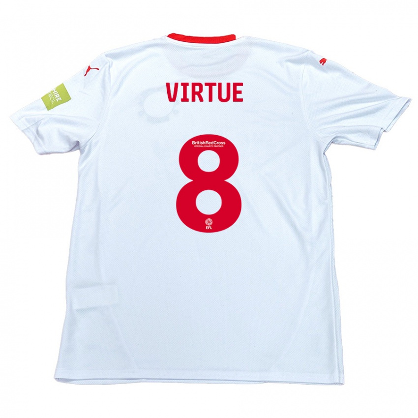 Kinder Matty Virtue #8 Weiß Auswärtstrikot Trikot 2024/25 T-Shirt Österreich